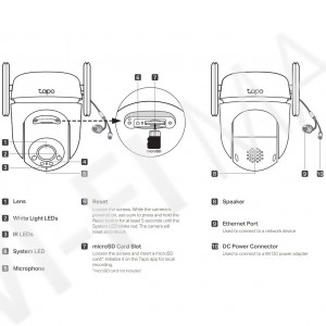 TP-Link Tapo C520WS, 4Мп уличная поворотная с цветным ночным видением и ИК-подсветкой до 30 м Wi‑Fi-камера