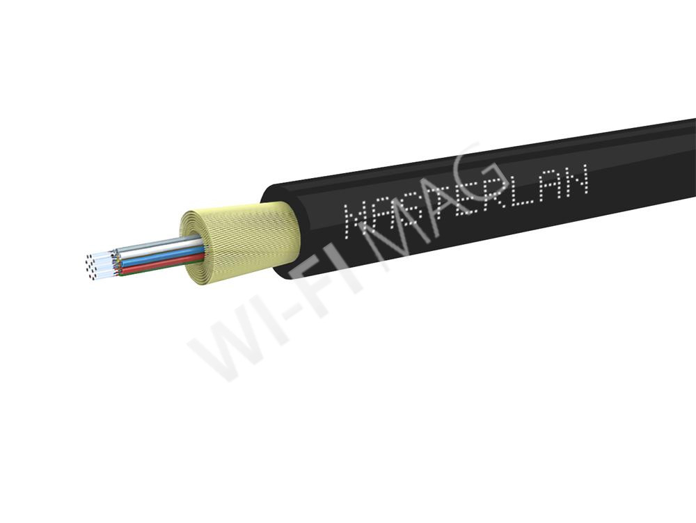 Masterlan DROPX fiber optic drop cable - 12F 9/125, SM, LSZH, black, G657A2, 500m, одномодовый оптический кабель, чёрный