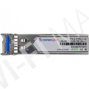 Conexpro S-3155LC-20 модуль SFP Single Mode, 1.25 Гбит/с, LC, WDM/BiDi, 20 км (Tx=1310/Rx=1550)