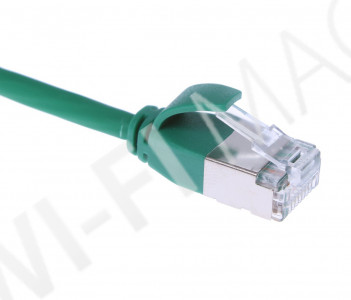 Кабель патч-корд Masterlan Comfort patch cable U/FTP, Cat6A, extra slim, LSZH, 3 м, экранированный, зеленый