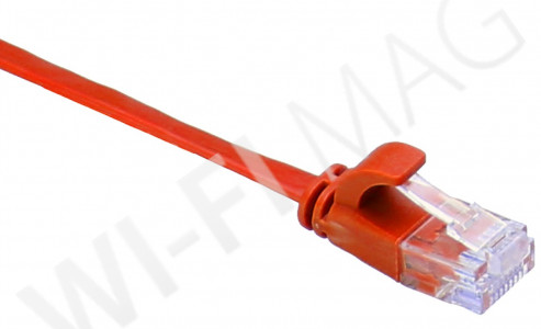 Кабель патч-корд Masterlan Comfort patch cable UTP, Cat6, flat, 0.25 м, неэкранированный, красный