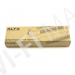 Alfa APOE08G 8 ports Passive Gigabit PoE Injector гигабитный инжектор питания