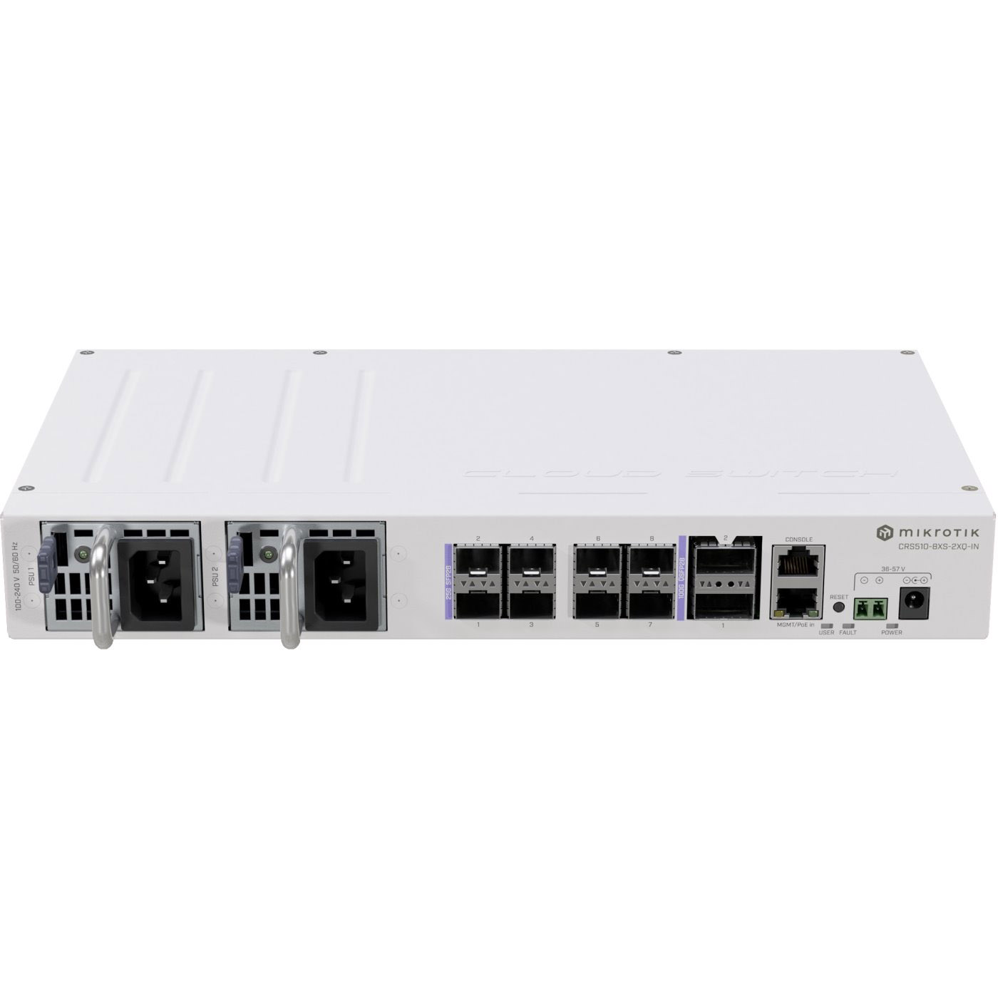 Купить Mikrotik Cloud Router Switch CRS510-8XS-2XQ-IN, коммутатор с  функциями маршрутизатора в интернет-магазине WiFiMag. Характеристики и  фото. Любой вид оплаты. Гарантированное качество. Профессиональное  WI-FI-оборудование. CRS510-8XS-2XQ-IN