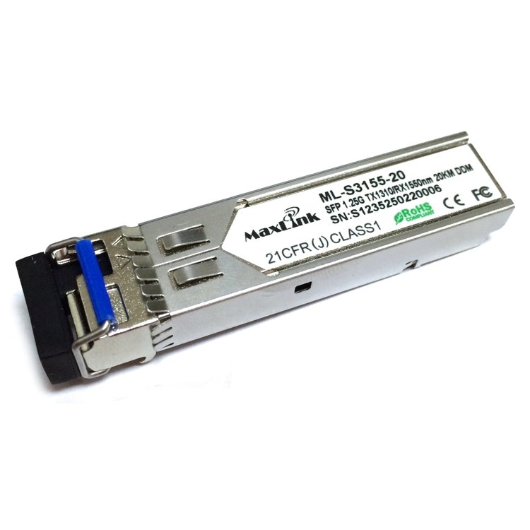 Модуль SFP 1.25G. SFP-1.25G-20km-RX. LTV SFP-1.25G-20km-SM-LC-I. Оптический приемопередатчик SFP, 1g, 20км, SM, DDM, 1310нм, LC.