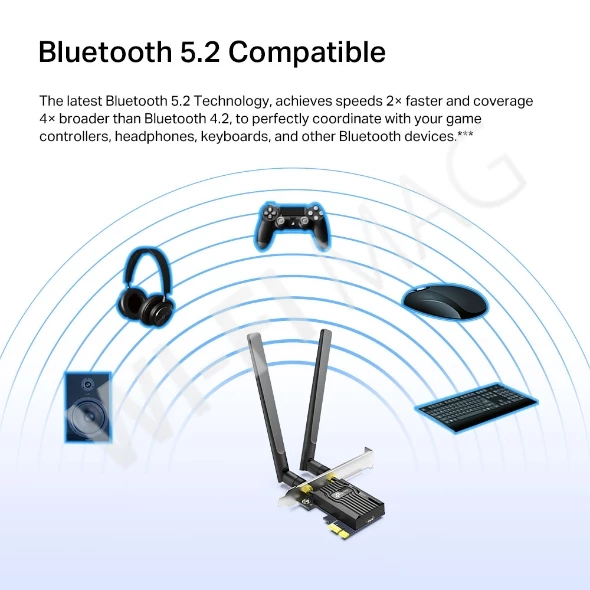 TP-Link Archer TX55E AX3000, Wi-Fi 6 Bluetooth 5.2 PCI Express адаптер