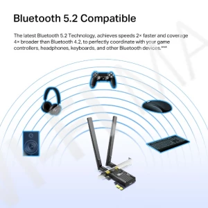 TP-Link Archer TX55E AX3000, Wi-Fi 6 Bluetooth 5.2 PCI Express адаптер
