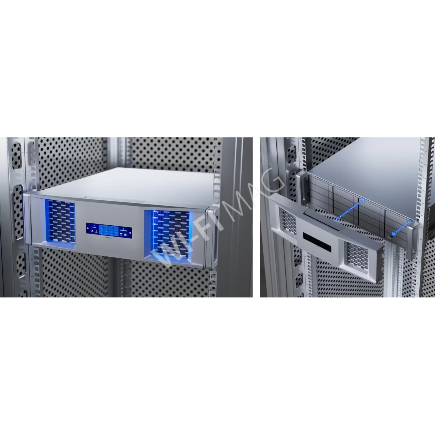 Ubiquiti UniFi 3U Bezel, защитная лицевая панель с подсветкой и дисплеем для ENAS, ENVR