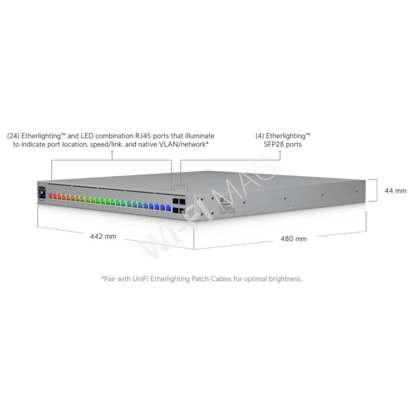 Ubiquiti UniFi Enterprise Campus 24 Stacking Switch, 32-портовый со стекированием Etherlighting коммутатор