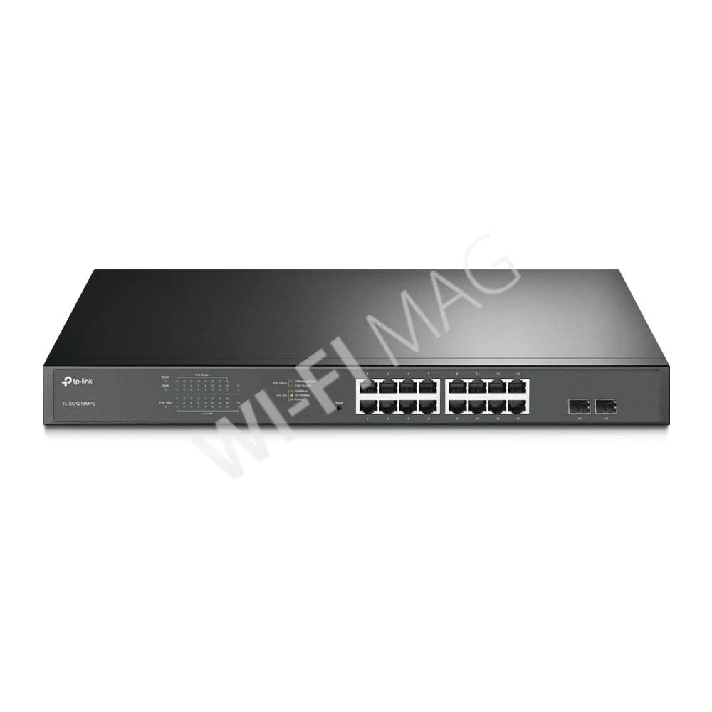 TP-Link TL-SG1218MPE, 18‑портовый коммутатор с 16-ю PoE+ портами