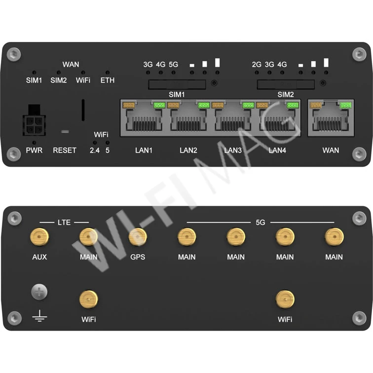 Teltonika RUTM56, двухдиапазонный промышленный маршрутизатор 5G+4G Wi-Fi Router, eSIM