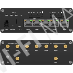 Teltonika RUTM56, двухдиапазонный промышленный маршрутизатор 5G+4G Wi-Fi Router, eSIM