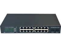 Неуправляемые коммутаторы с PoE Conexpro GPOE-REVS-16, неуправляемый коммутатор с 16 PoE (1 Гбит/с) портами и 2-мя портами SFP