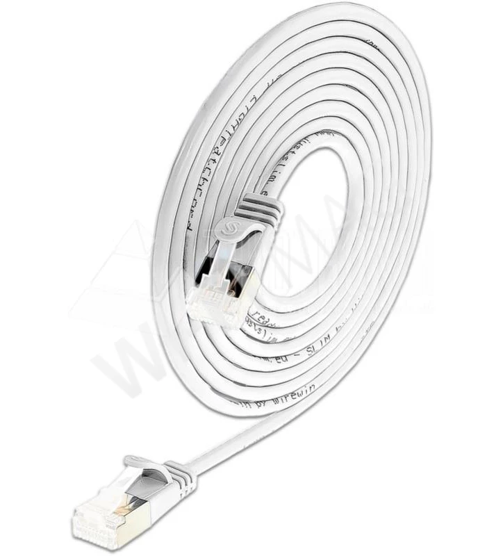 Кабель Wirewin SLIM LIGHT STP Cat.6A, 1.0 м белый