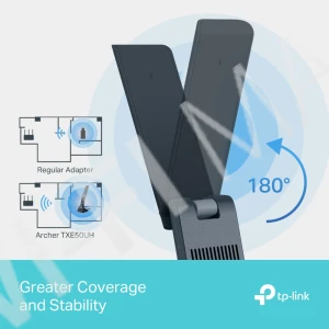 TP-Link Archer TXE50UH AXE3000, трёхдиапазонный Wi-Fi 6E USB-адаптер 3.0