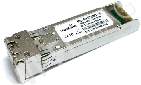 Max Link 10G SFP+ optical module, WDM, SM, Tx 1270/Rx1330nm, 10km, 1x LC connector, DDM, оптический модуль
