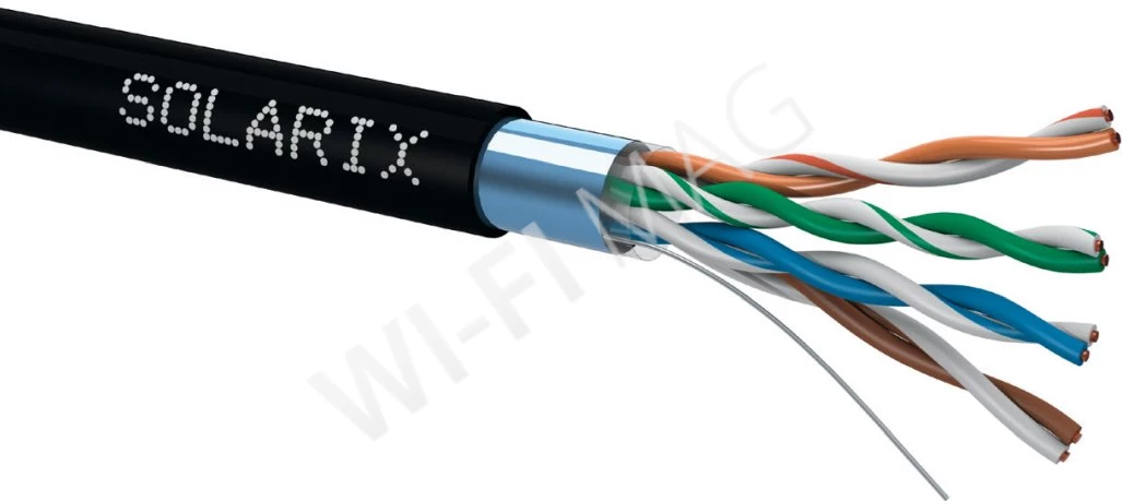 Кабель Solarix FTP outdoor Cat5E, PE, 24AWG, 305m