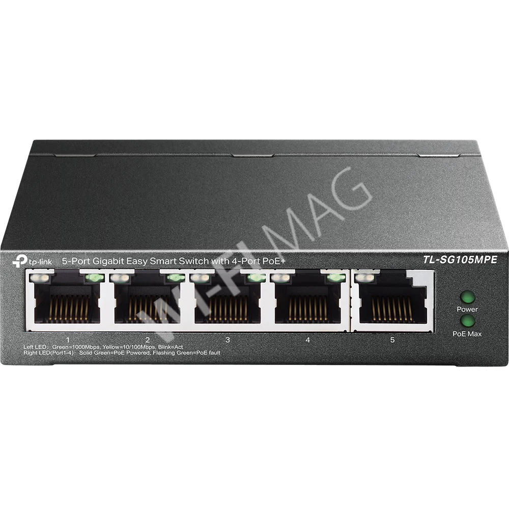TP-Link TL-SG105MPE, 5-портовый управляемый коммутатор с 4-мя PoE+
