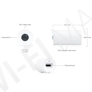 Ubiquiti UniFi AI Theta 360 Lens, стандартный сверхширокоугольный объектив (угол обзора 360°)
