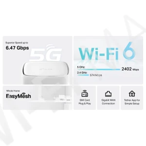 TP-Link Archer NX505 AX3000, двухдиапазонный маршрутизатор Wi-Fi 6 EasyMesh