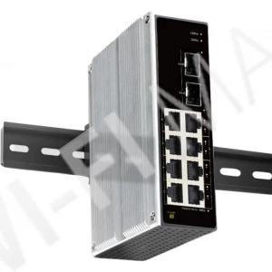 Conexpro GNT-IG1210GF-DC, промышленный с 8 LAN (1 Гбит/с) и 2 SFP портами неуправляемый коммутатор