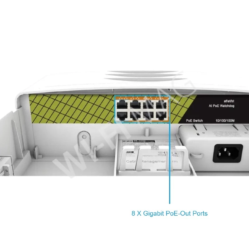 Conexpro GNT-P1008G6-F, уличный с 8 PoE (1 Гбит/с) портами неуправляемый коммутатор