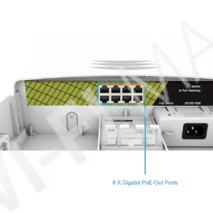 Conexpro GNT-P1008G6-F, уличный с 8 PoE (1 Гбит/с) портами неуправляемый коммутатор