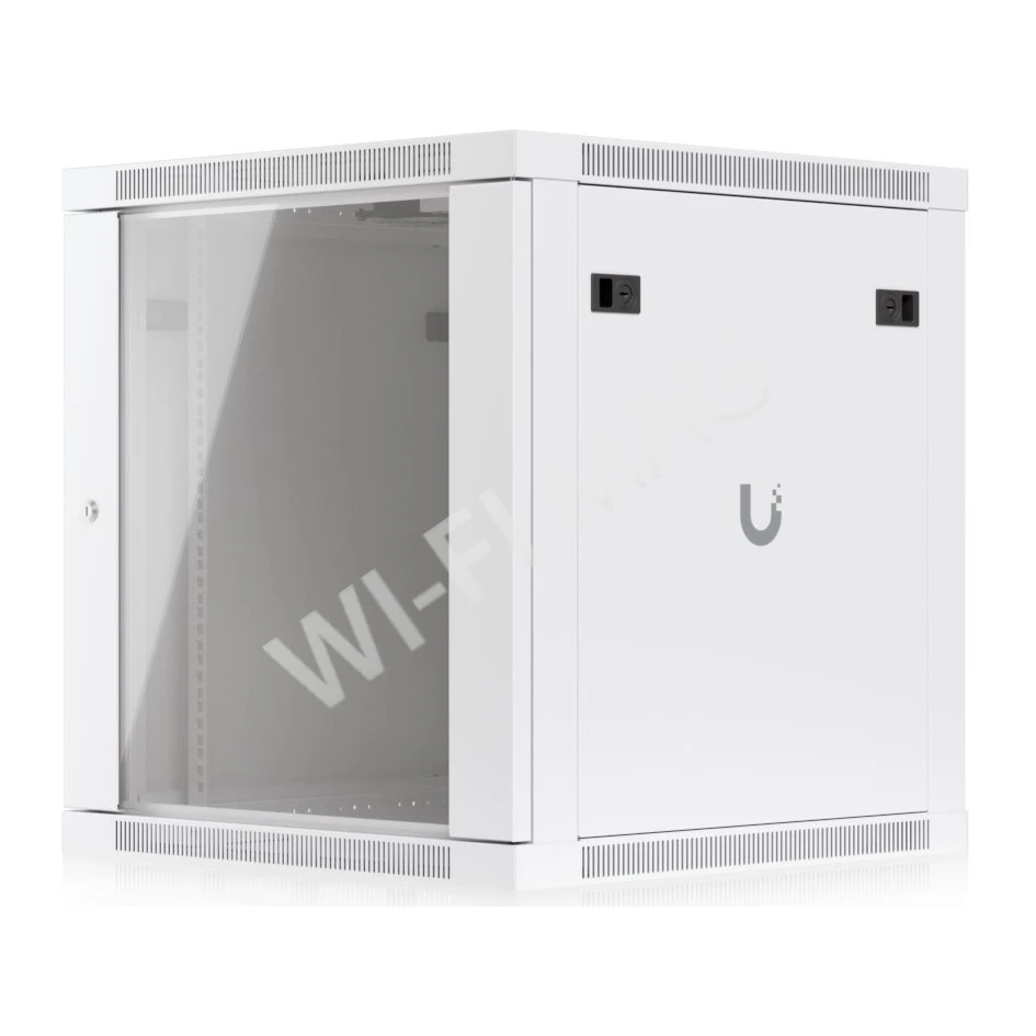 Ubiquiti 12U Rack Cabinet Glass Front Door (600 мм) стоечный шкаф 12U с 2-мя вентиляторами и стеклянной дверцей