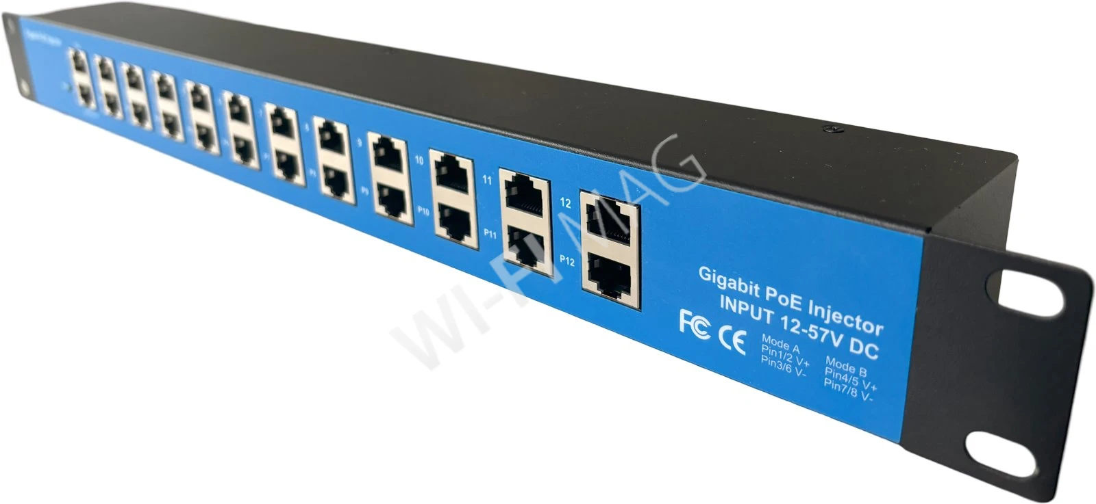 Conexpro POE-PAN12-GBM, 12-портовая гигабитная пассивная PoE-панель для стойки