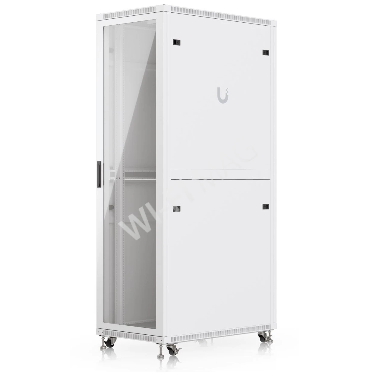 Ubiquiti 42U Rack Cabinet Glass Front Door (1000 мм) напольная стойка 42U с 4-мя вентиляторами и стеклянной дверцей