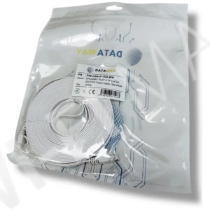 Dataway CAT6A UTP FLAT SLIM (10 метров) плоский белый патч-корд