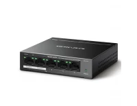 Неуправляемые коммутаторы с PoE Mercusys MS105GP, неуправляемый 5-портовый (1 Гбит/с) с 4-мя PoE+ коммутатор