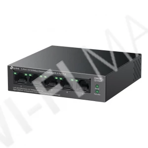 TP-Link LS105LP, LiteWave 5-портовый 10/100 Мбит/с (4 PoE) неуправляемый коммутатор