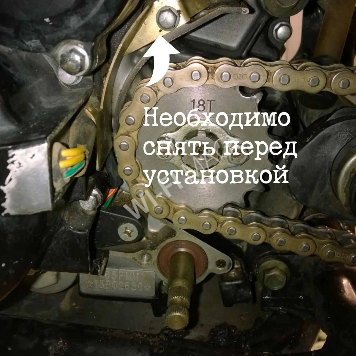 Крышка звезды мотоцикла (защита звёзды и вала кпп усиленная) ZS172FMM-3A, 175FMM, 174MN NB300 (без балансировочного вала)