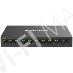 Mercusys MS110CP, неуправляемый c 2-мя портами RJ45 (1 Гбит/с) и 8-ю PoE+ (10/100 Мбит/с) коммутатор