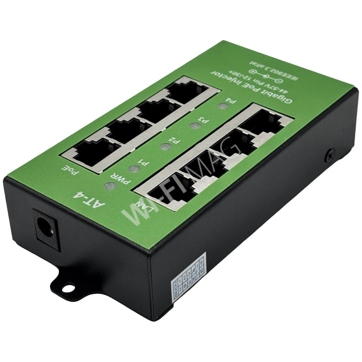Conexpro POE-PAN4-GBM-AF/AT, 4-портовый гигабитный 802.3af/at PoE-инжектор