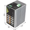 Conexpro GNT-IG1218F8-AC, промышленный с 16 LAN (8 PoE) 1 Гбит/с и 2 SFP портами неуправляемый коммутатор