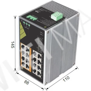 Conexpro GNT-IG1218F8-AC, промышленный с 16 LAN (8 PoE) 1 Гбит/с и 2 SFP портами неуправляемый коммутатор