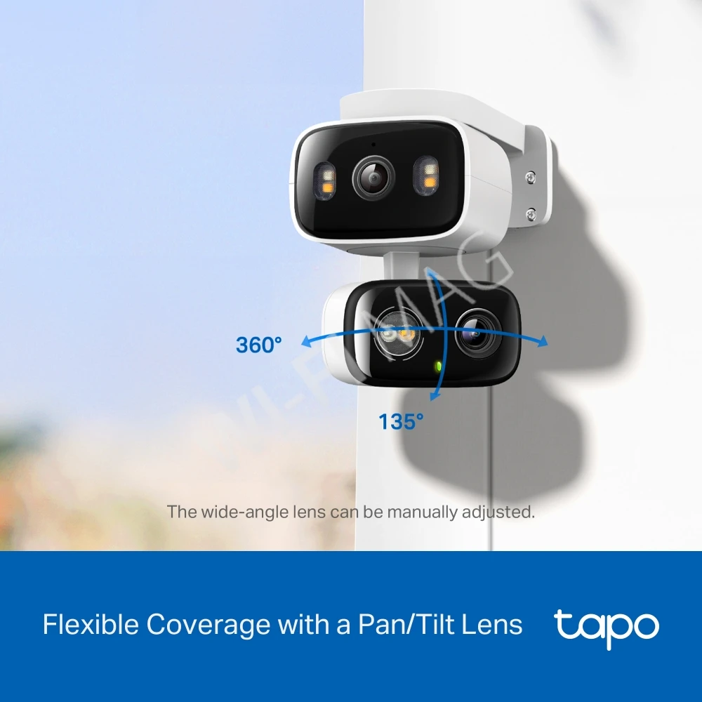 TP-Link Tapo C246D, 3Мп умная уличная с 2-мя объективами и 10,8-кратным цифровым зумом Wi-Fi-камера 2,4 ГГц