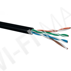 Кабель Conexpro UTP, CAT5e, PE, 24AWG, 6мм, 100м, черный