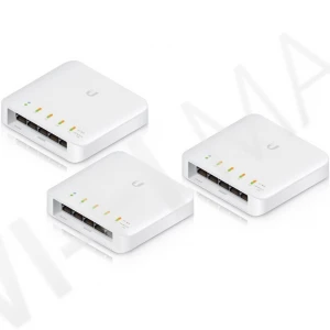 Ubiquiti UniFi Switch Flex (3-pack), комплект из 3-х управляемых 5-портовых коммутаторов с 4-мя PoE