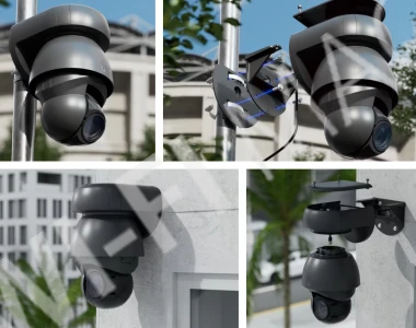 Ubiquiti UniFi AI PTZ Industrial Camera Black, 8 Мп уличная PoE++ с 22-кратным зумом и ночным видением черная IP-видеокамера