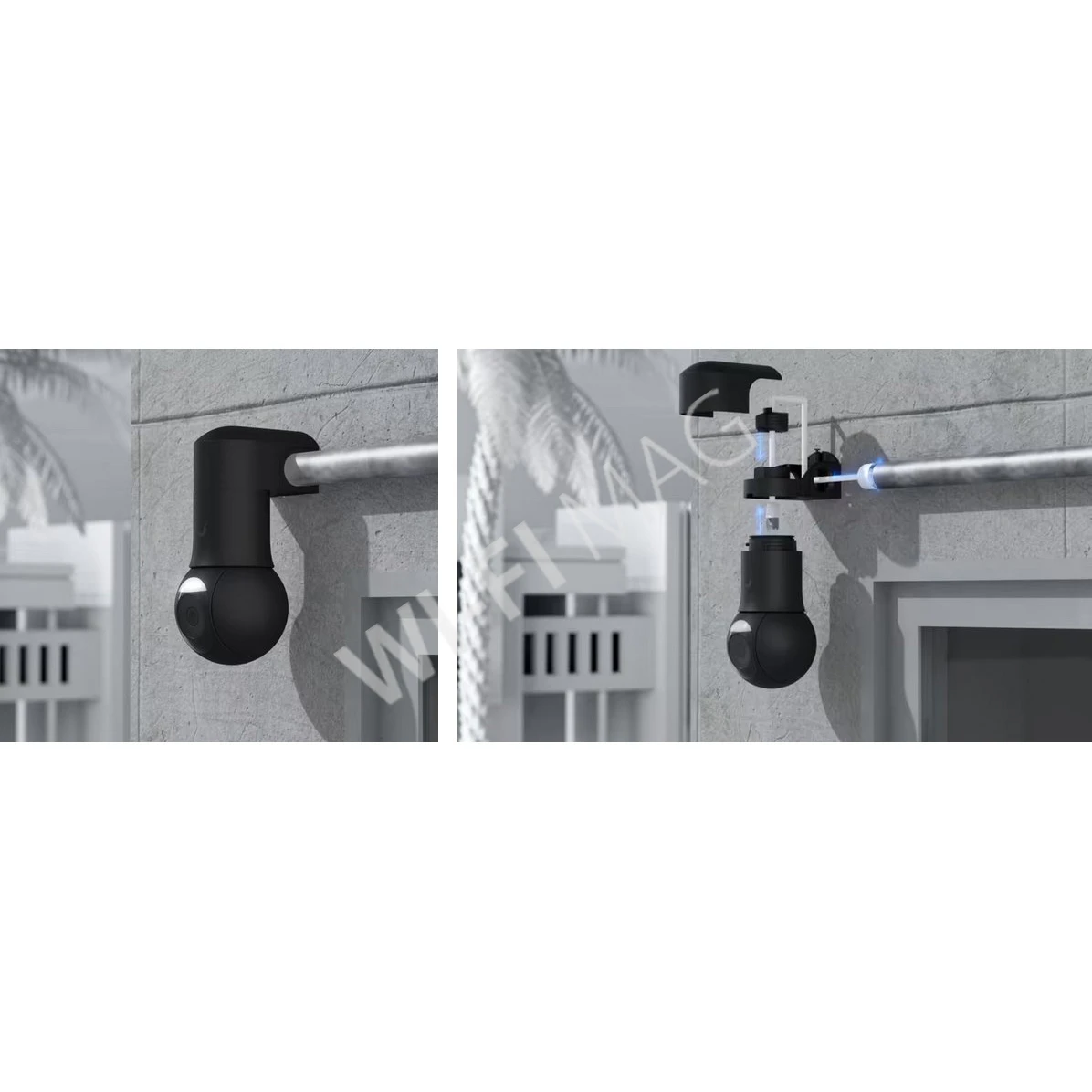 Ubiquiti G5 PTZ Conduit Adapter Black, черный кронштейн для крепления на дюймовую кабельную трубу 3/4 камер UVC-G5/G6-PTZ