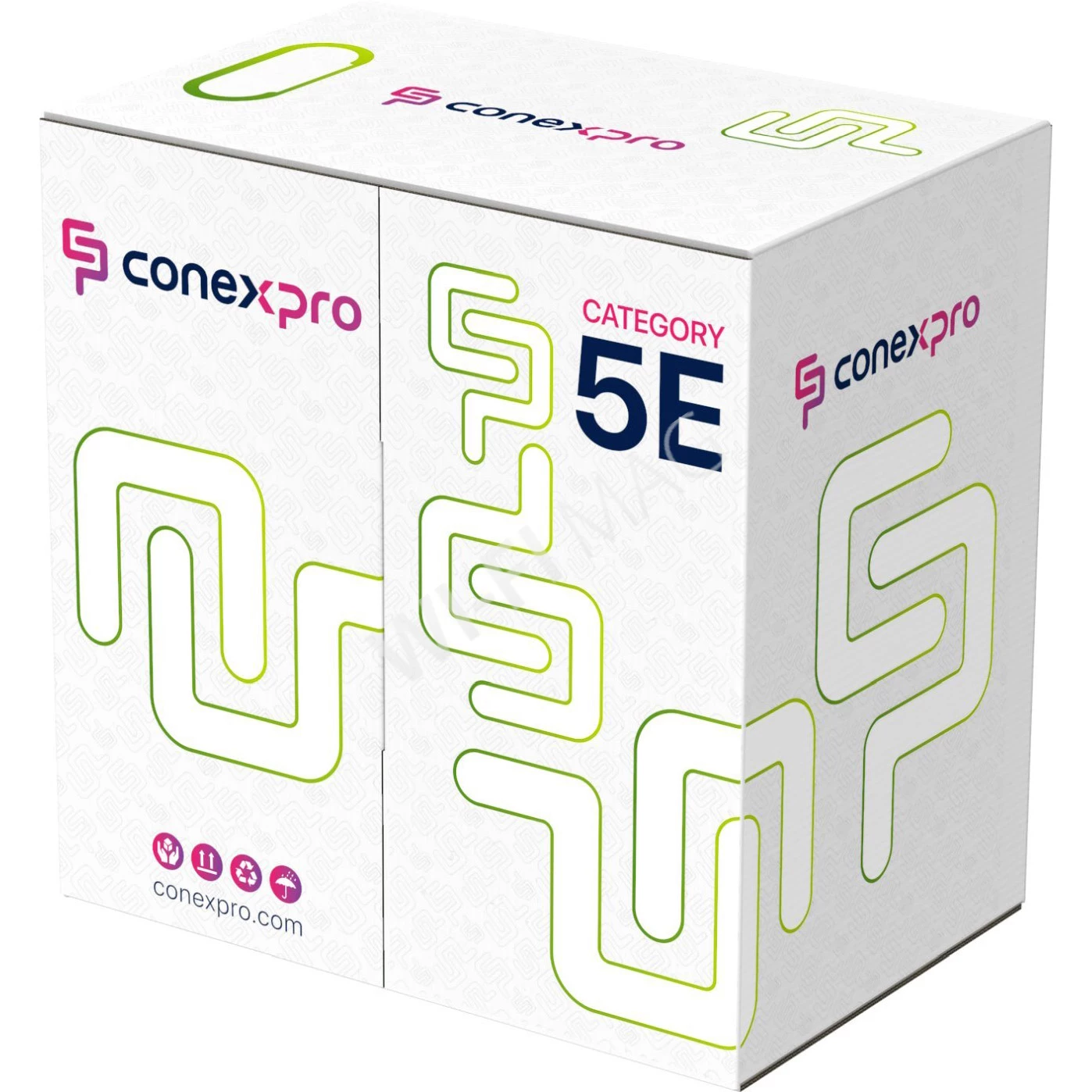 Кабель Conexpro UTP, CAT5e, PVC, 24AWG, 5мм, 305м, CCA, серый