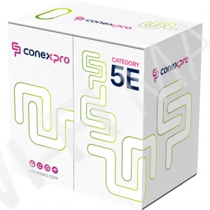 Кабель Conexpro UTP, CAT5e, PVC, 24AWG, 5мм, 305м, CCA, серый