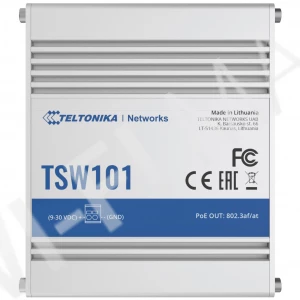 Teltonika TSW101 Automotive PoE+ Switch, 5-портовый неуправляемый с 4-мя PoE коммутатор
