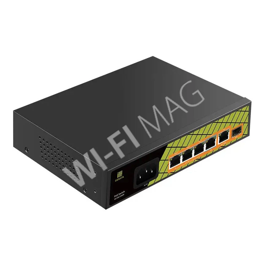 Conexpro GNT-P1006GA, с 5 портами 1 Гбит/с (4 PoE) и 1 SFP портом неуправляемый коммутатор