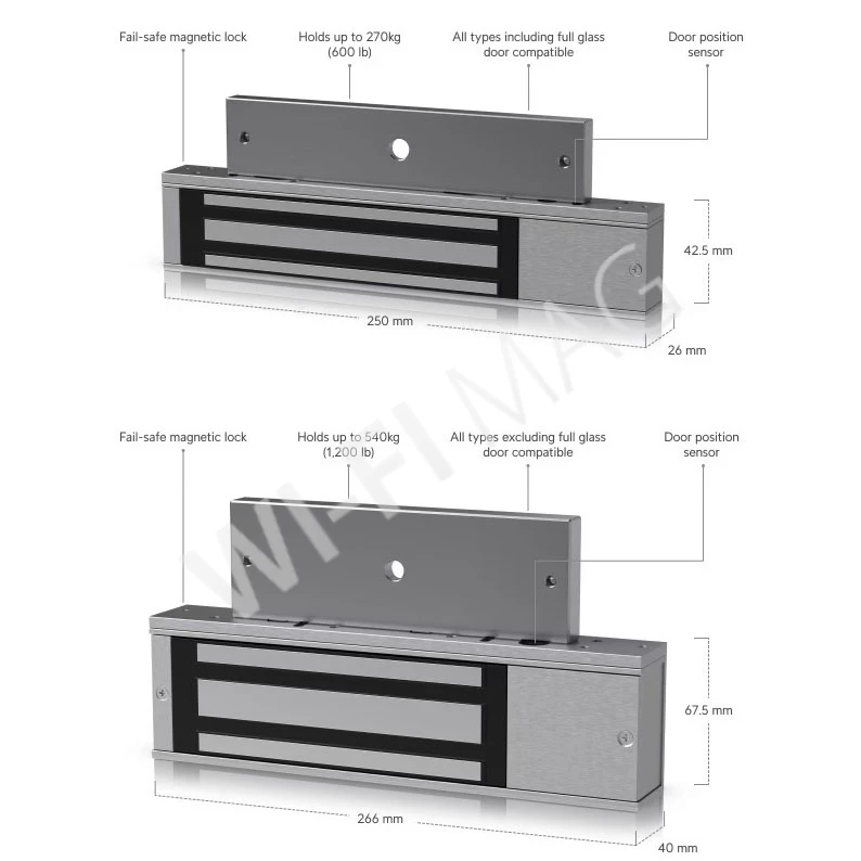 Ubiquiti UniFi Access Magnetic Lock 540kg, магнитный замок с нагрузкой до 540 кг для распашных дверей