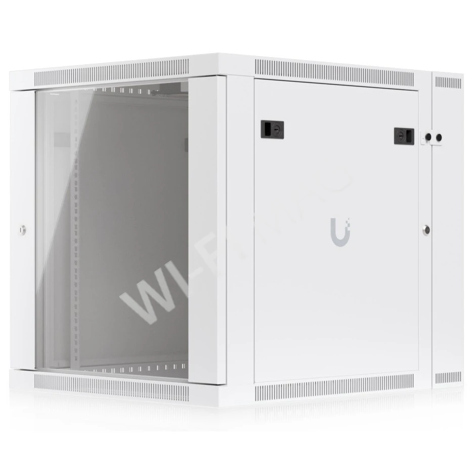 Ubiquiti 12U Rack Cabinet Glass Front Door Swing (700 мм) двухсекционный стоечный шкаф 12U с 2-мя вентиляторами и стеклянной дверцей