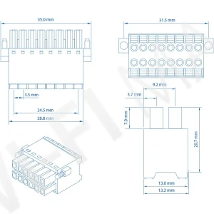 Teltonika PR4IO17K 2х8 pin Connector, терминальная колодка (коннектор)