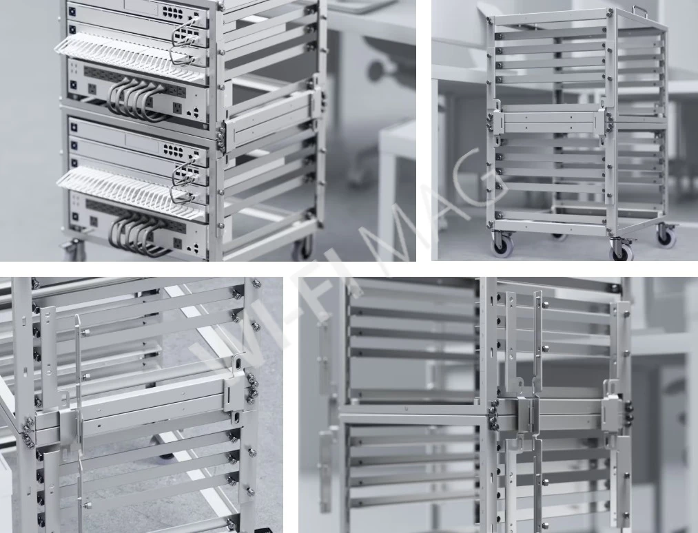 Ubiquiti Toolless Mini Rack Stacking Kit, крепления для объединения 2-х стоек Toolless Mini Rack в одну